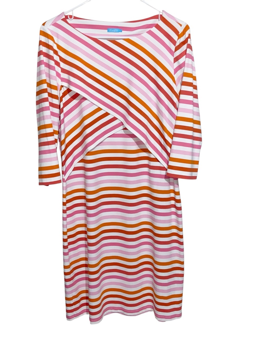 J McLaughlin Dress Womens Large Catalina Cloth Stretch Coastal Resortwear Preppy